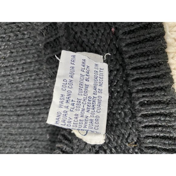 Cabin Creek Chunky Knit Christmas Tree Shoulder Pad Jingle Bell Beaded Sweater L - Picture 9 of 9